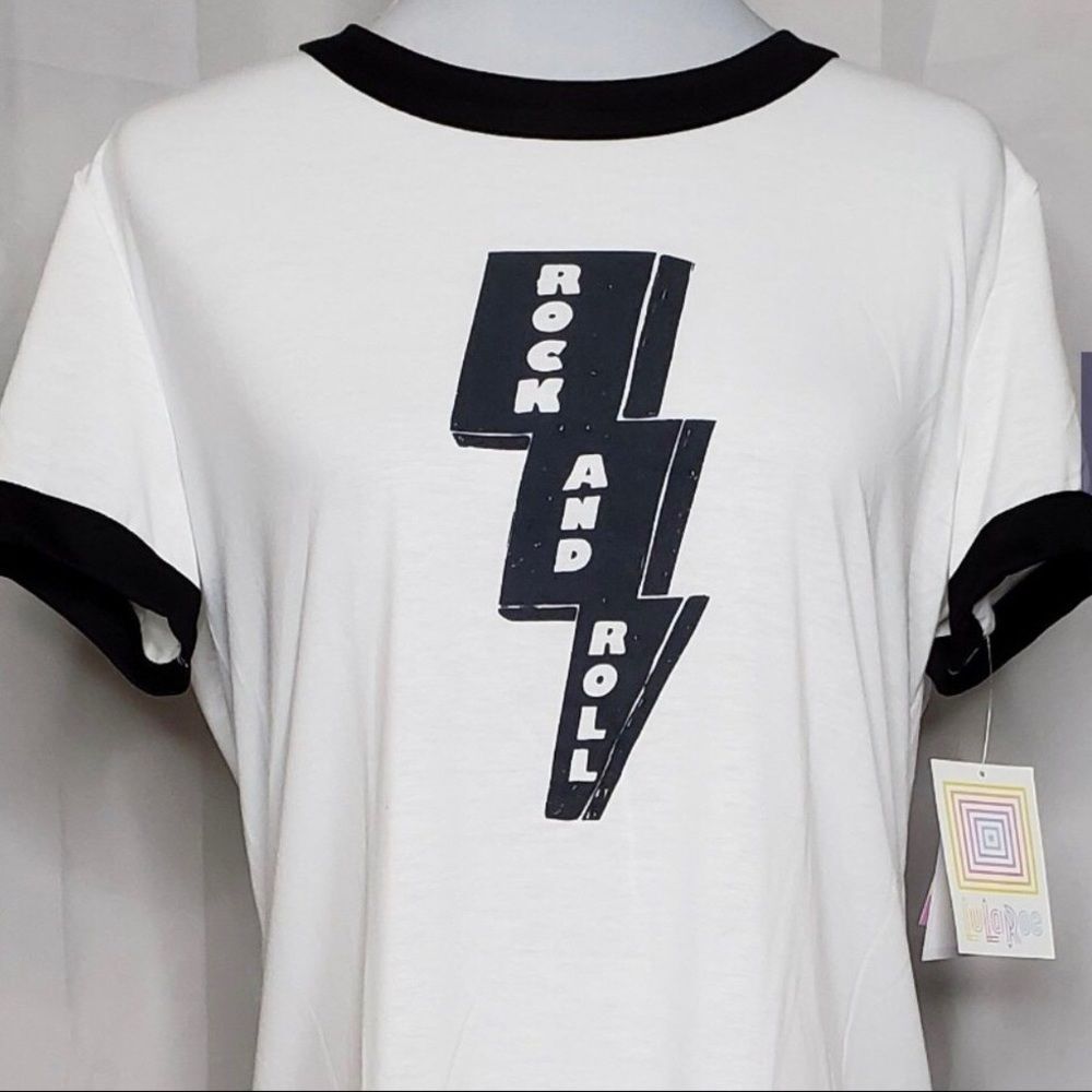 LuLaRoe Liv Rock and Roll Tee NWT M